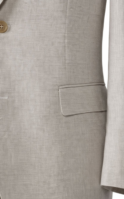 Men's Suit Customization Linen Beige Casual Set