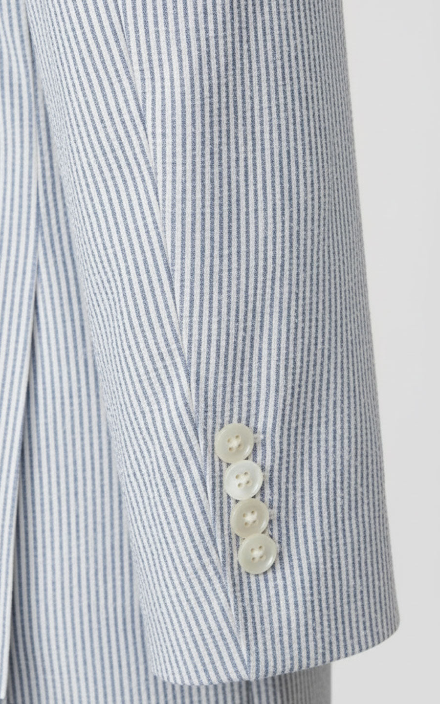 Men Custom Gray Striped Casual Suit Set