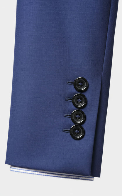 Mens Navy Blue Custom Suits Business Formal Tailored Set