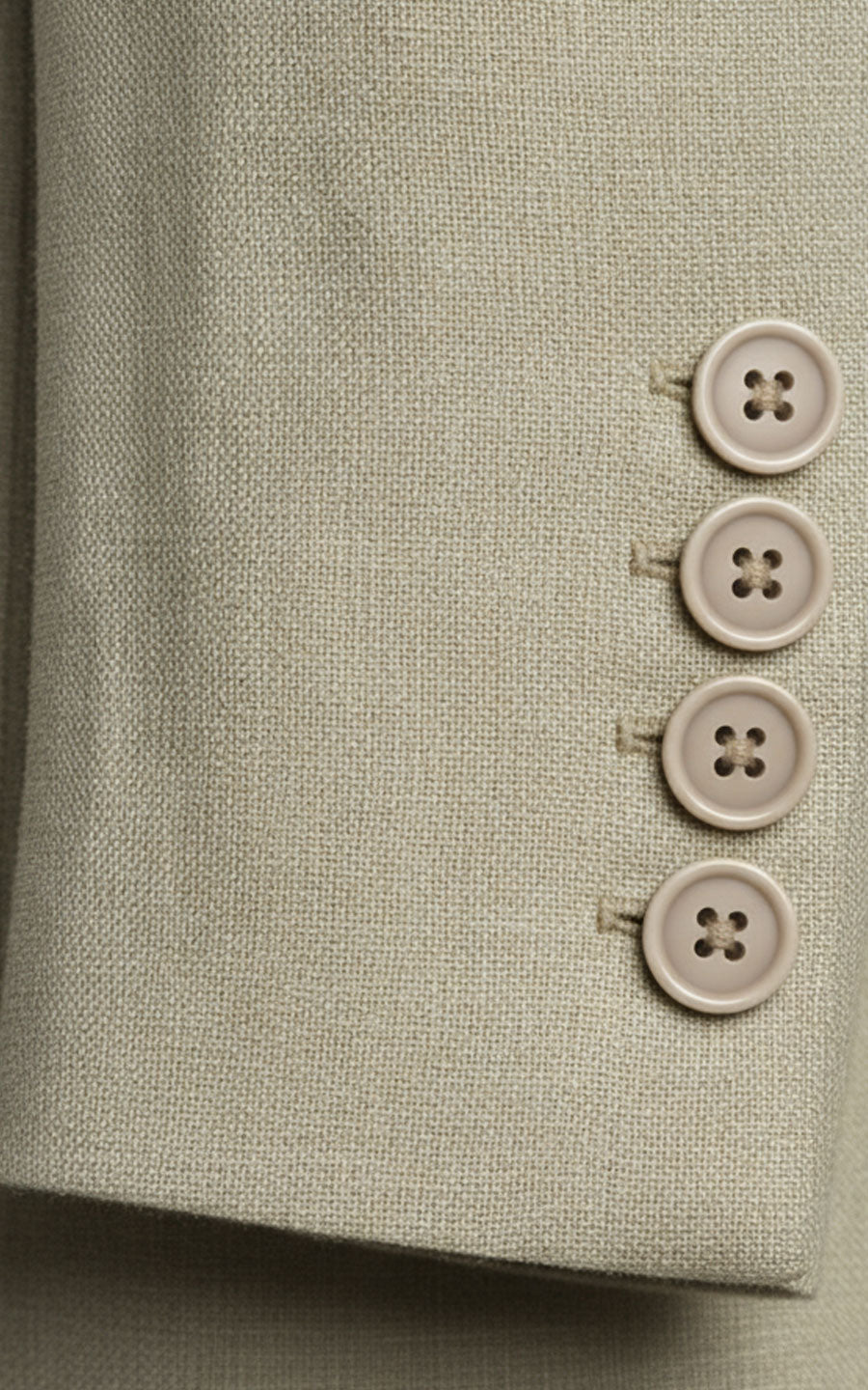 Tailored Beige Linen Custom Suit Men's Casual Blazer