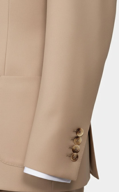 Custom Khaki Twill Business Suit Men Formal Tailored