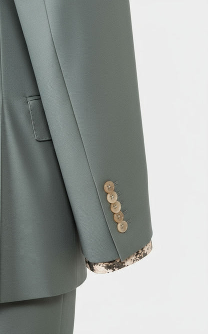 Tailored Light Green Suit Men Custom Business Formal Twill