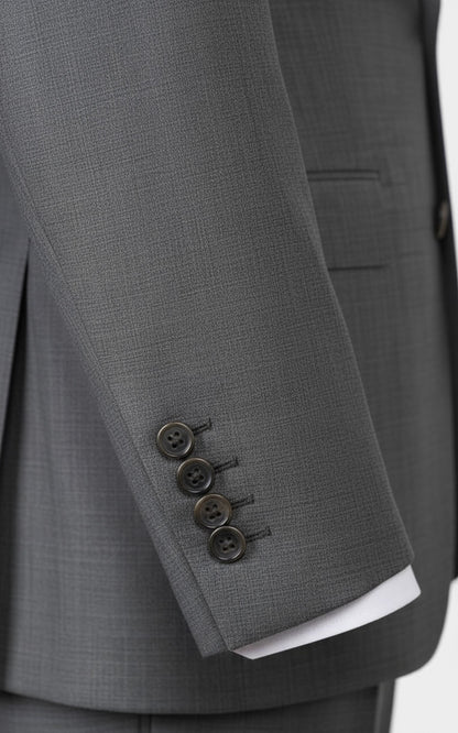 Men Custom Suit Gray Plaid Suit Set Customized Business Formal Outfit