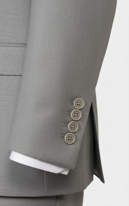 Premium Custom Suit Grey Men Tailored Formal Wedding Business