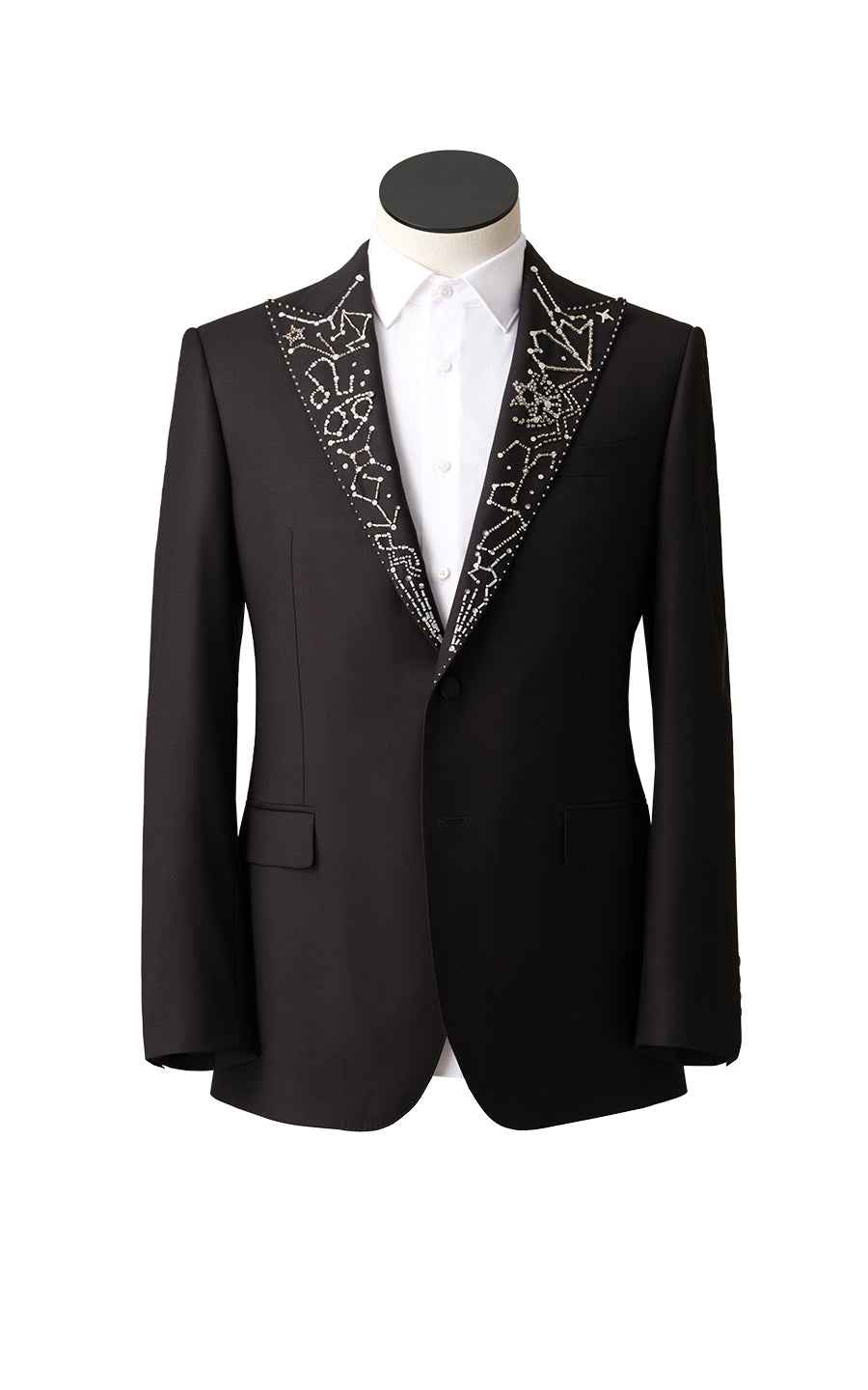 Black Crystal Lapel Blazer Men Formal Evening Wear