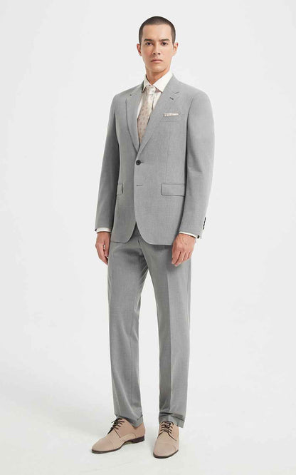 Men's Grey Suit Classic Two-Piece Set