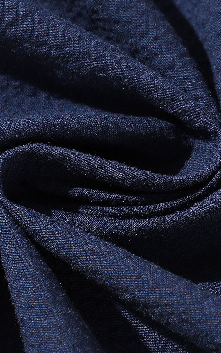 Premium Fabric Detail - Dark Blue Men's Dress Shirt