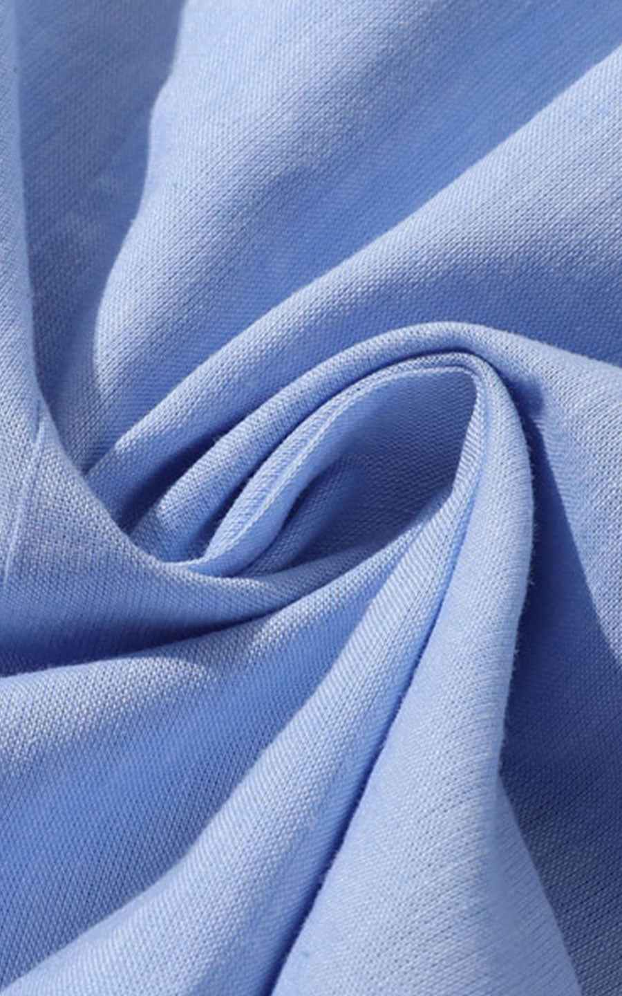 Light Blue Chinese Style Tailored Dress Shirt