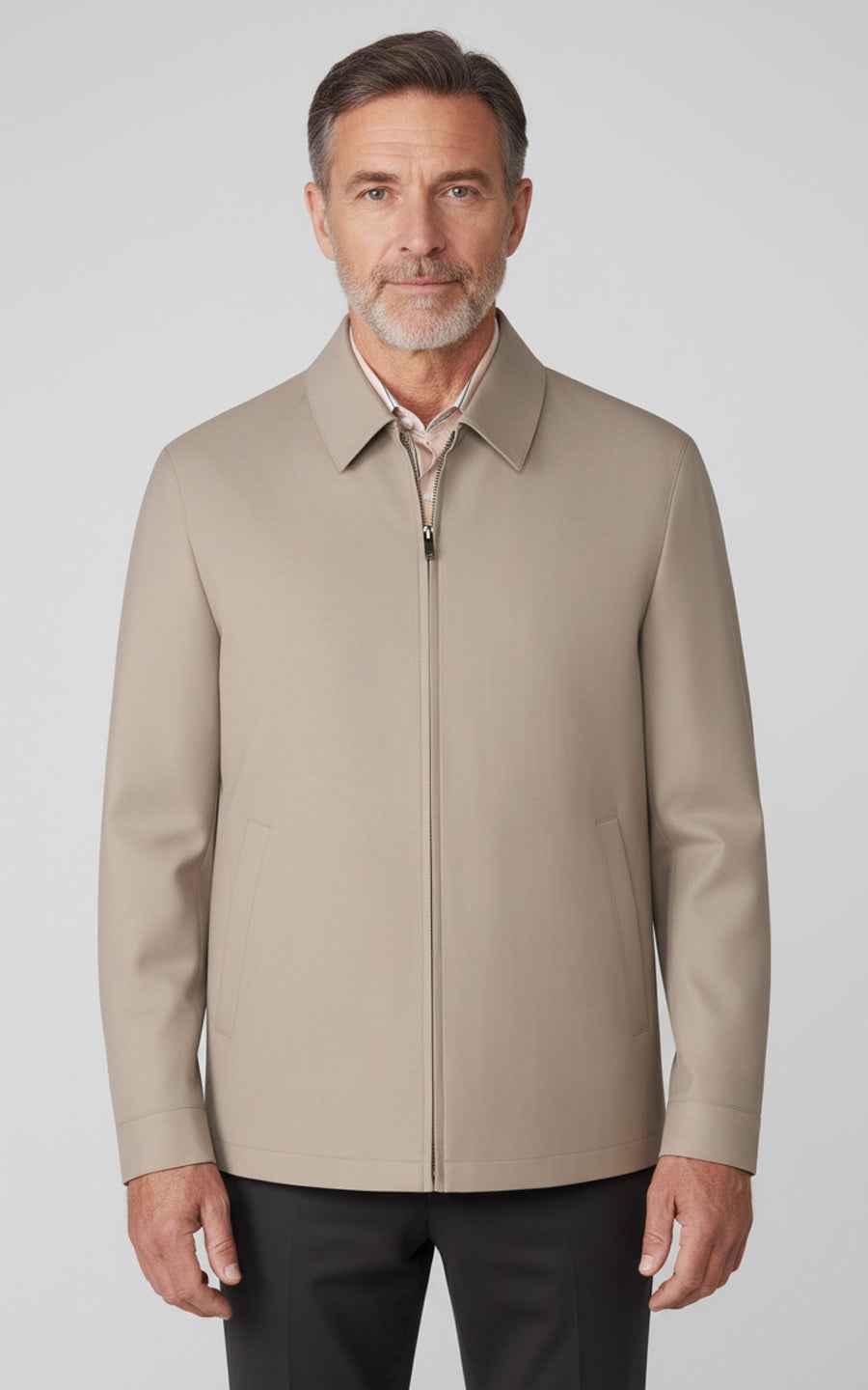 Premium Beige Brown Tailor-Made Men Business Executive Jacket for