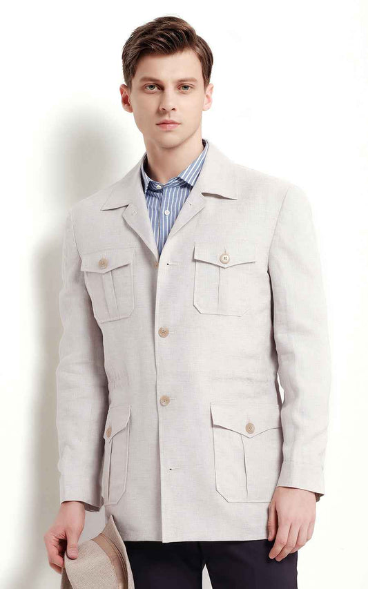 Custom Off white Men's Workwear Casual Jacket Coat