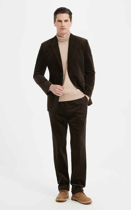 Men's Black Velvet Suit - Slim Fit Blazer & Pants