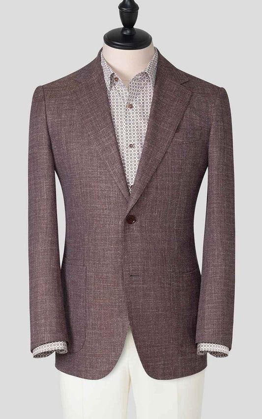 WIAI Brown Plaid Wool Blazer - Custom Men's Suit Jacket
