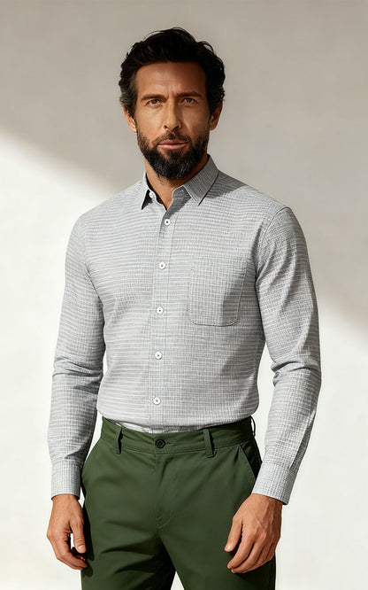 Premium Celadon Glaze Men's Dress Shirt - Custom Fit