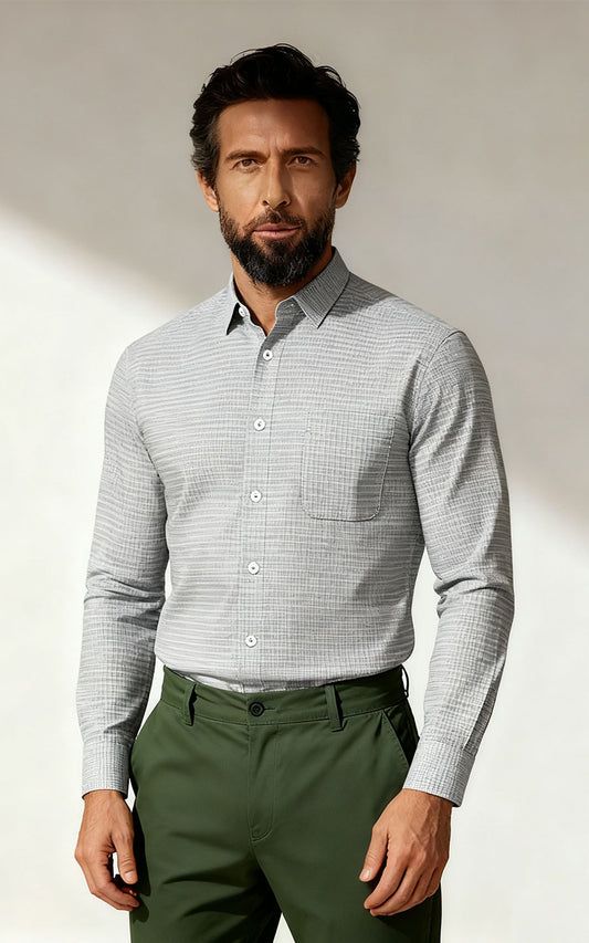 Premium Celadon Glaze Men's Dress Shirt - Custom Fit
