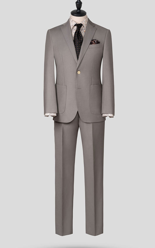 Gray striped custom business suit tailored professional