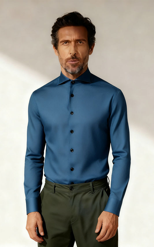 Deep Sea Blue Sailor Men's Dress Shirt - Business Casual