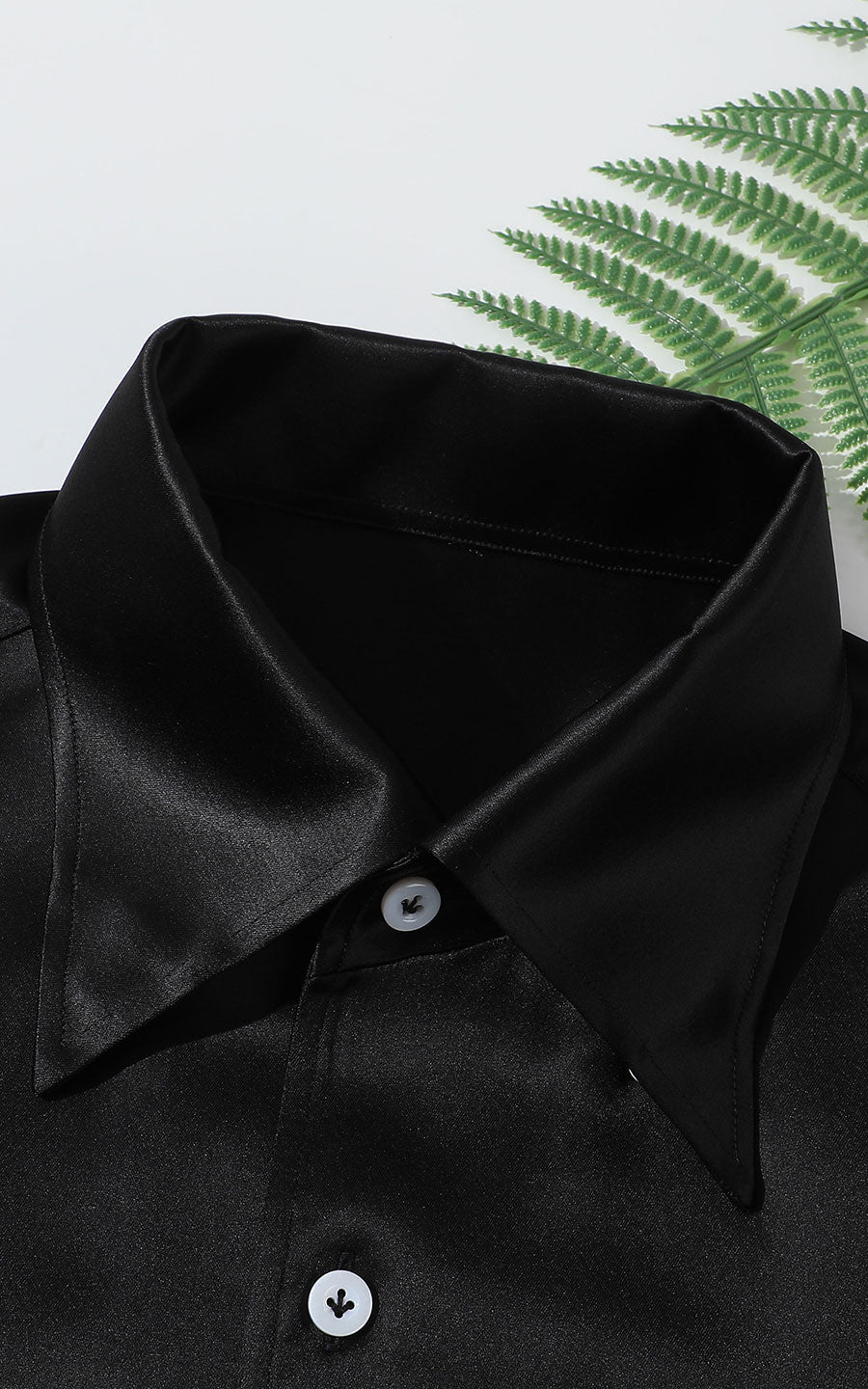 Men's Black Tailored Dress Shirt - Business Professional