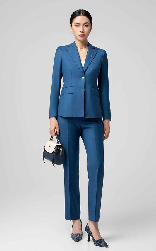 Women's Professional Blue Business Suit Set