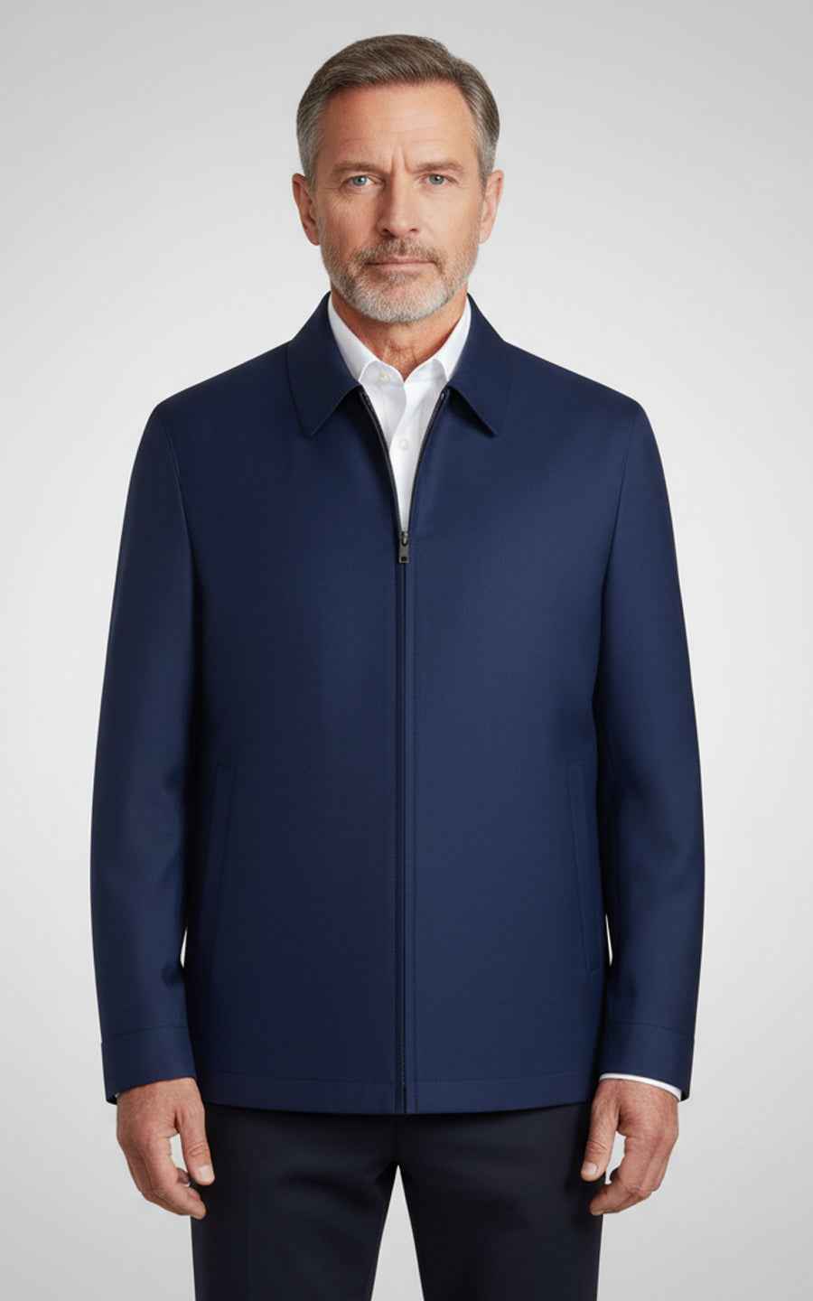 Navy Blue Professional Custom Business Men administrative Jacket for