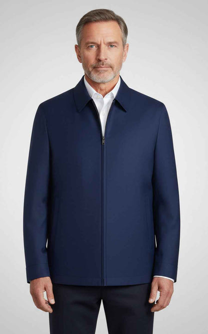 Navy Blue Professional Custom Business Men administrative Jacket for