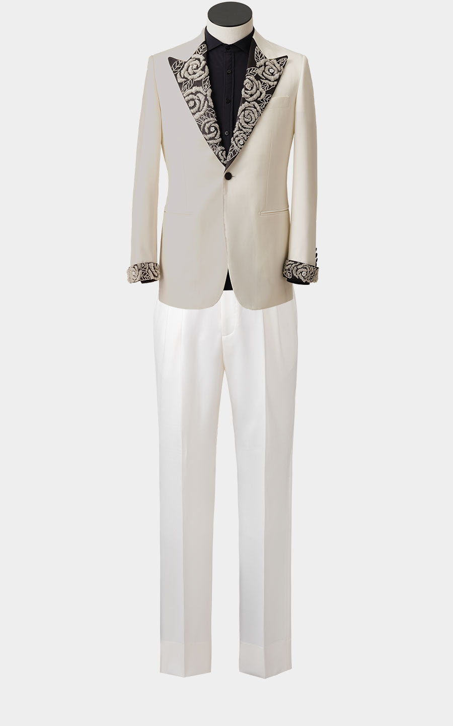 Custom white tuxedo suit set tailored formal wear