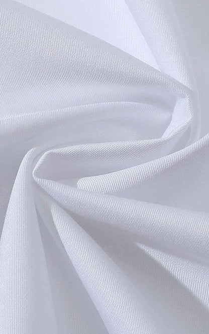 Men's White Embroidered Long Sleeve Custom Shirt