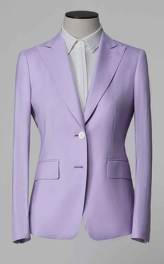 Women's Purple Tailored Blazer - Professional Business Jacket