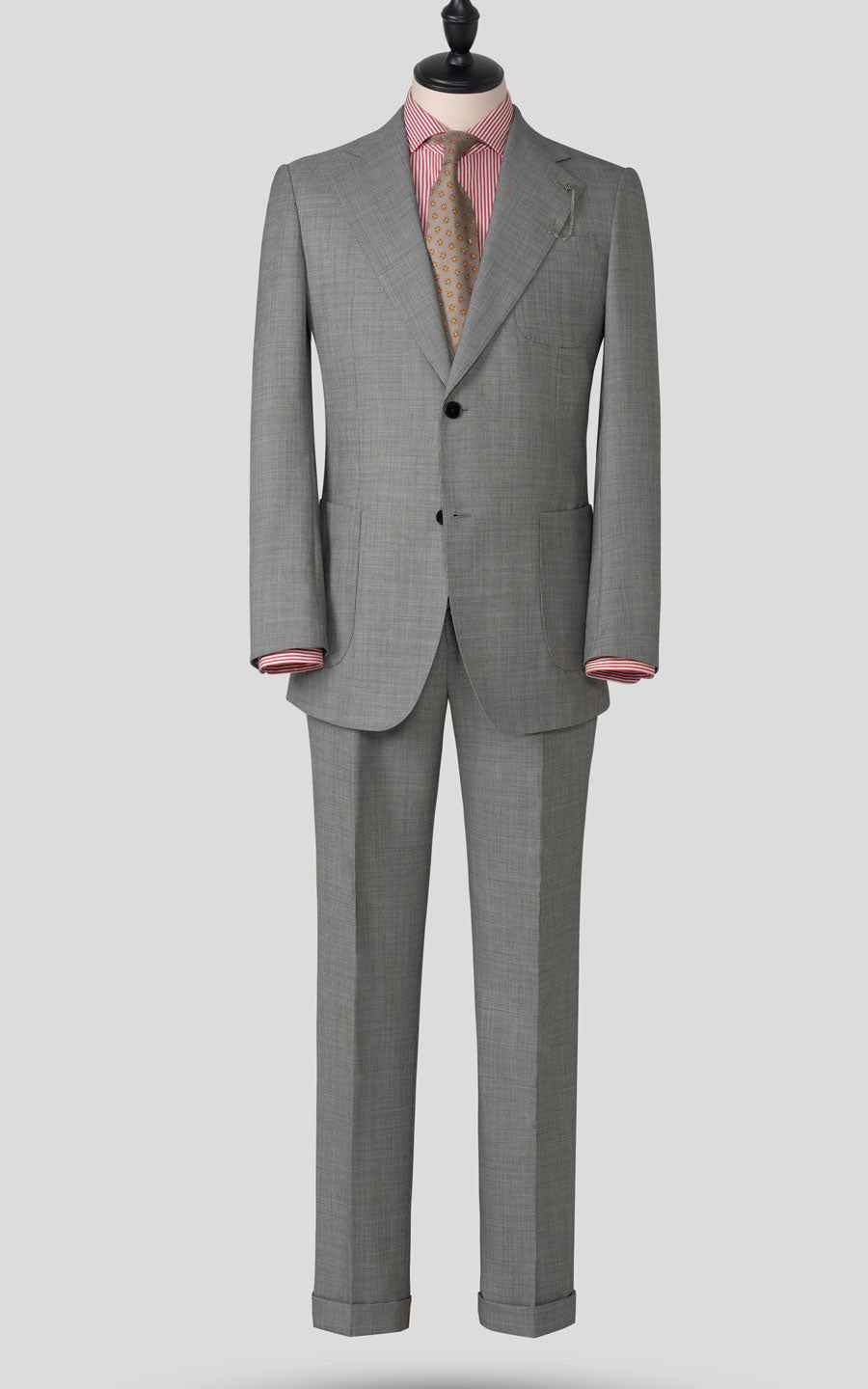 Suits customize Grey Wool Business Suit Set - Tailored Men's Attire