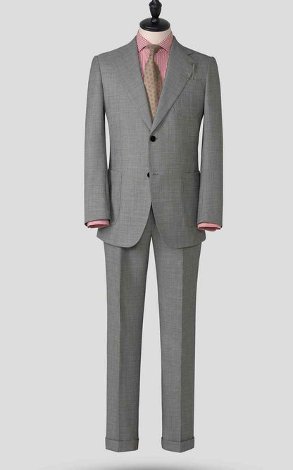 Suits customize Grey Wool Business Suit Set - Tailored Men's Attire