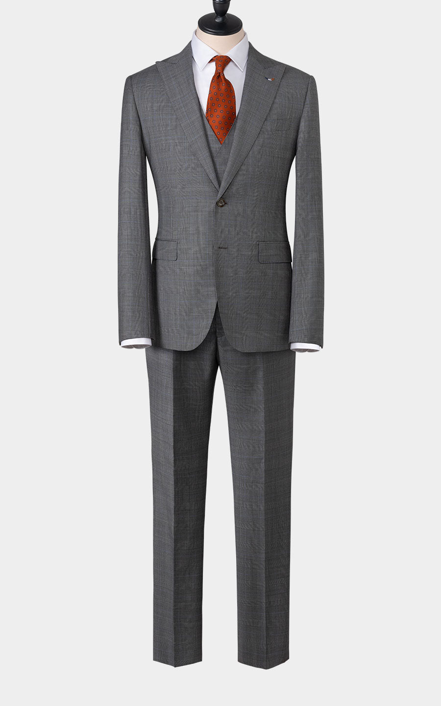 Gray Check Custom Suit - Business Formal Menswear