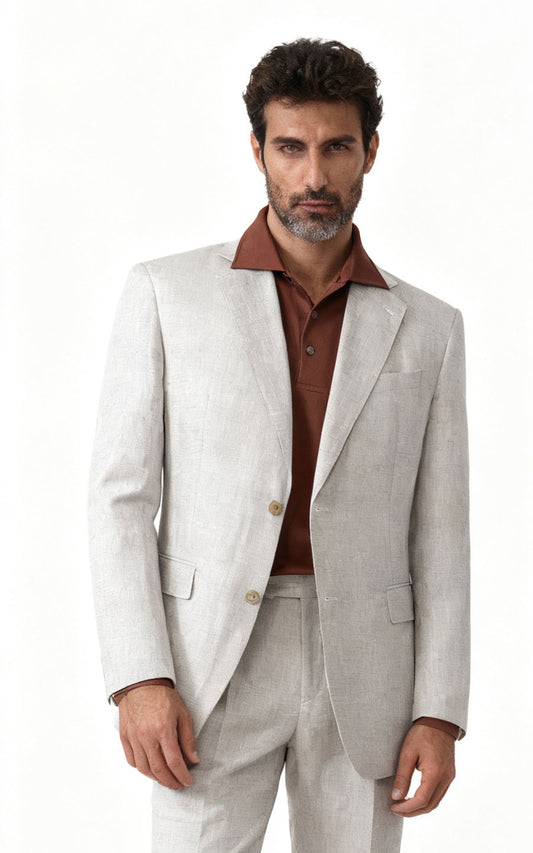 Custom Beige Linen Suits - Tailored Men's Formal Wear