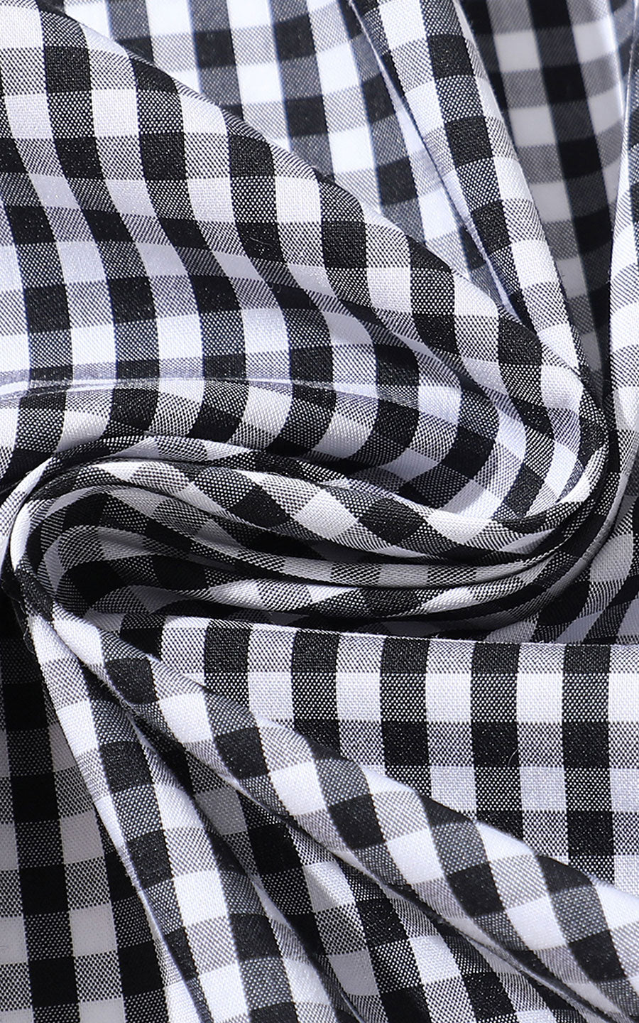 Cotton Polyester Blend Fabric - Ivy Grey Check Shirt