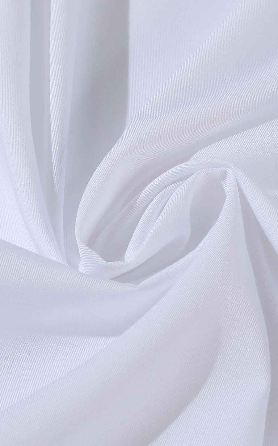 Men's Custom Tailored Shirts - Embroidered White Fabric
