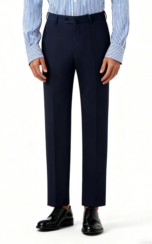 Custom Navy Blue Suit Pants - Tailored Dress Trousers
