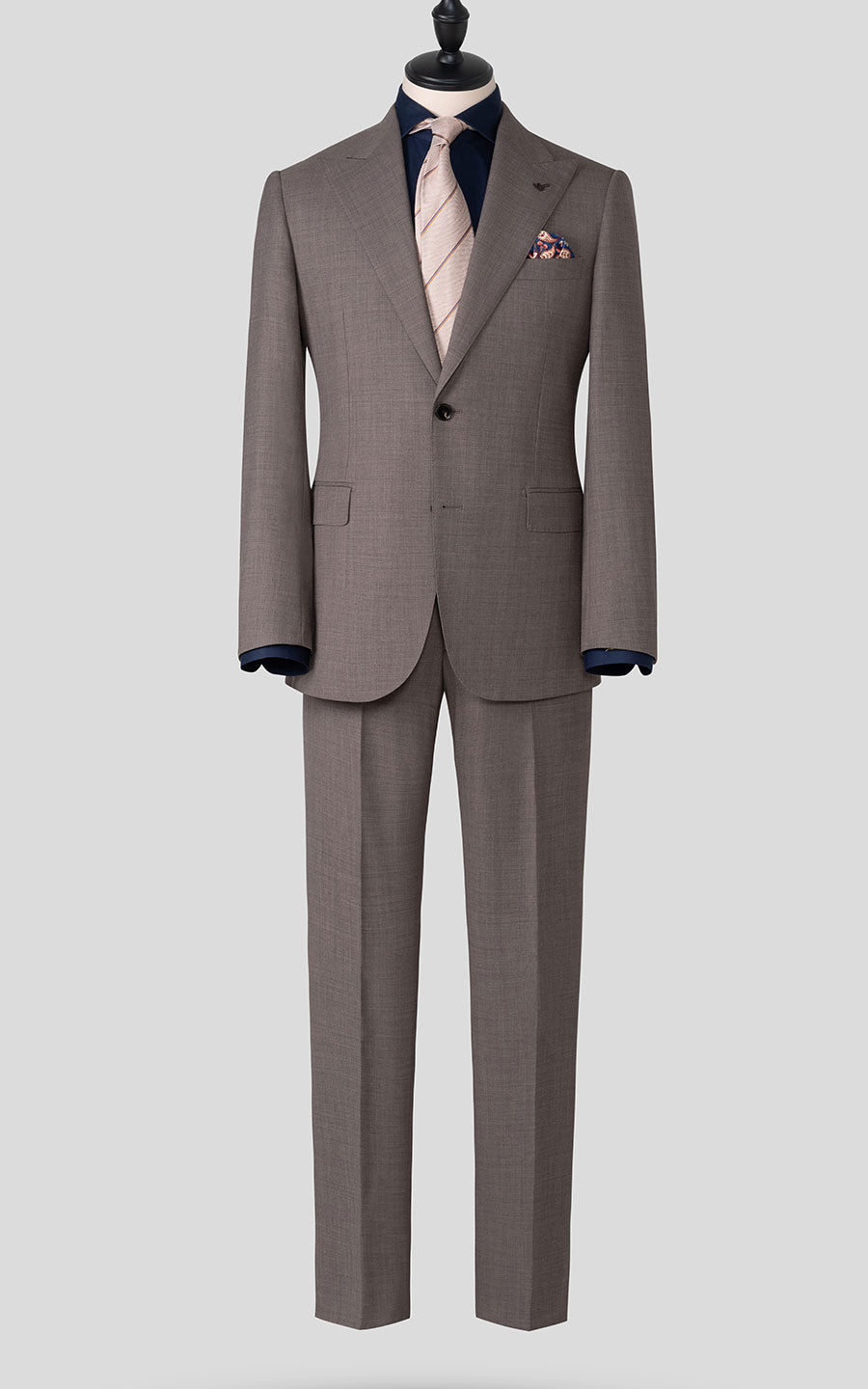Men's Light Brown Wedding Suit - Tailor Made Twill Fabric