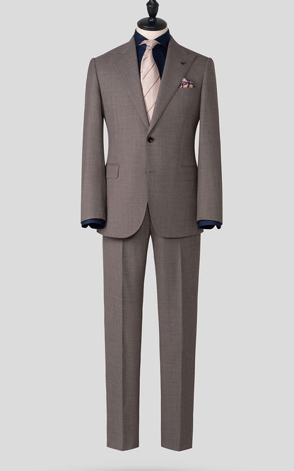 Men's Light Brown Wedding Suit - Tailor Made Twill Fabric