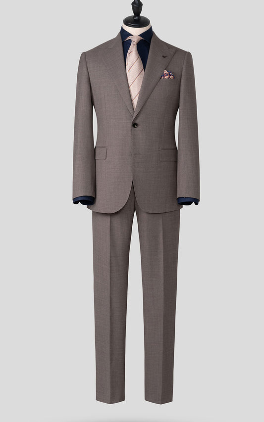 Men's Light Brown Wedding Suit - Tailor Made Twill Fabric