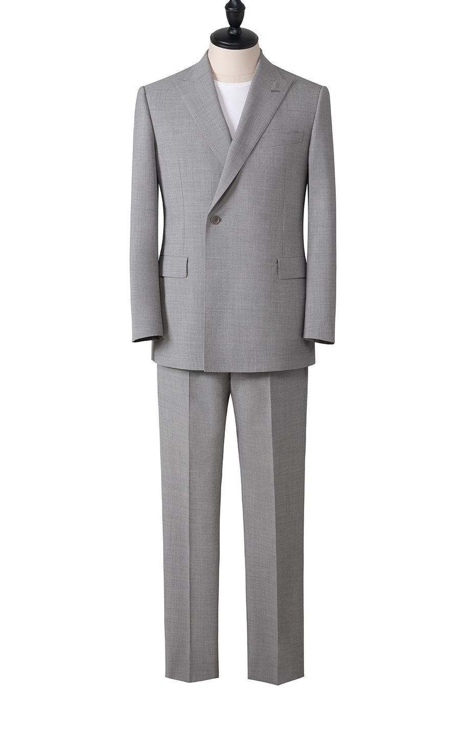 Custom grey washable stretch business suit tailored fit