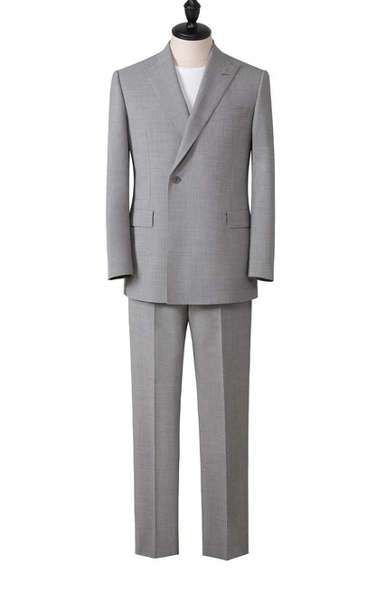 Custom grey washable stretch business suit tailored fit