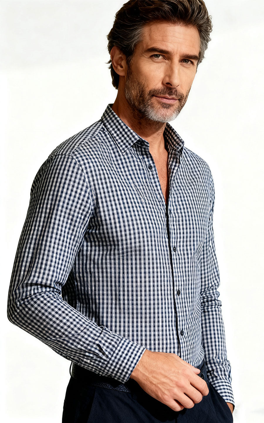 Custom Gray Plaid Shirt - Personalized Online Design