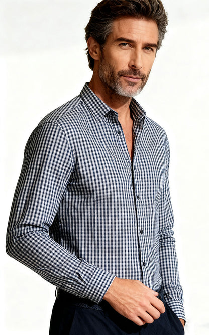 Custom Gray Plaid Shirt - Personalized Online Design