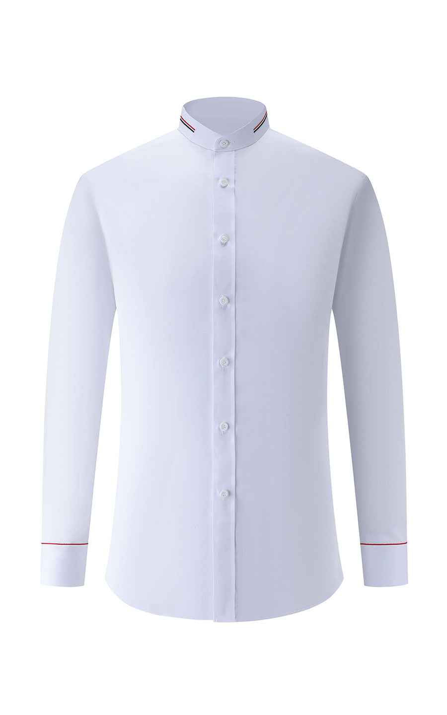 WIAI Men's Custom Embroidered White Dress Shirt