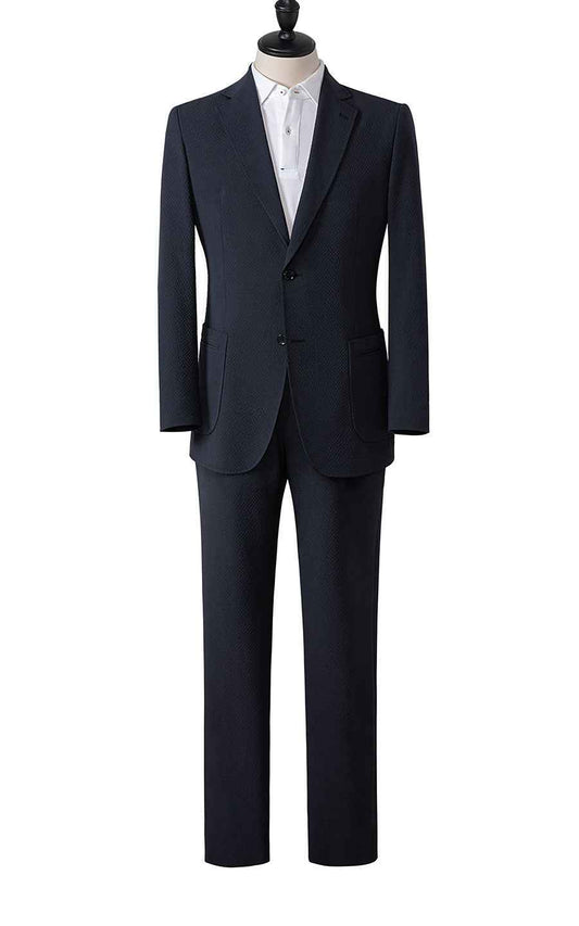 Navy Blue suits custom Wool Suit - Tailored Men's Formal Set