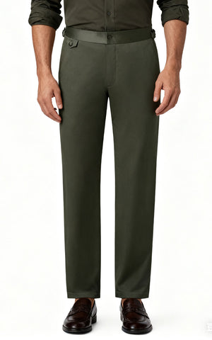 Custom Green Suit Pants Men Tailored Business Formal Wear | WIAI Custom Suits - Main View