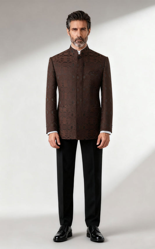 Men's Custom Chinese Dress Suit - Stand-Up Collar Tuxedo