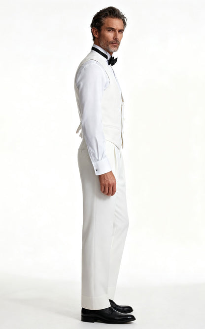 Custom Vest Milky White Elastic Vest - Online Design