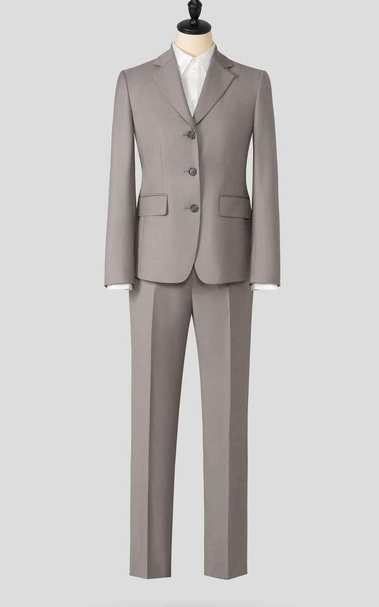 Professional Women's Business Suit - Gray Tailored Set