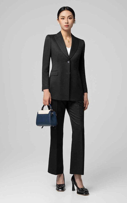 Classic Black Blazer Suit Set - Executive Style