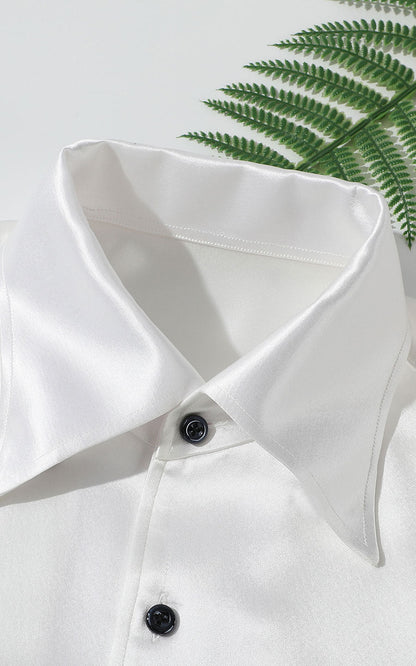 Men's White Formal Shirt - Custom Acetate Business