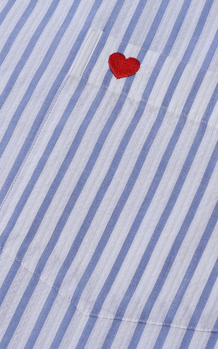 Red Heart Embroidery Detail - Custom Men's T-shirt
